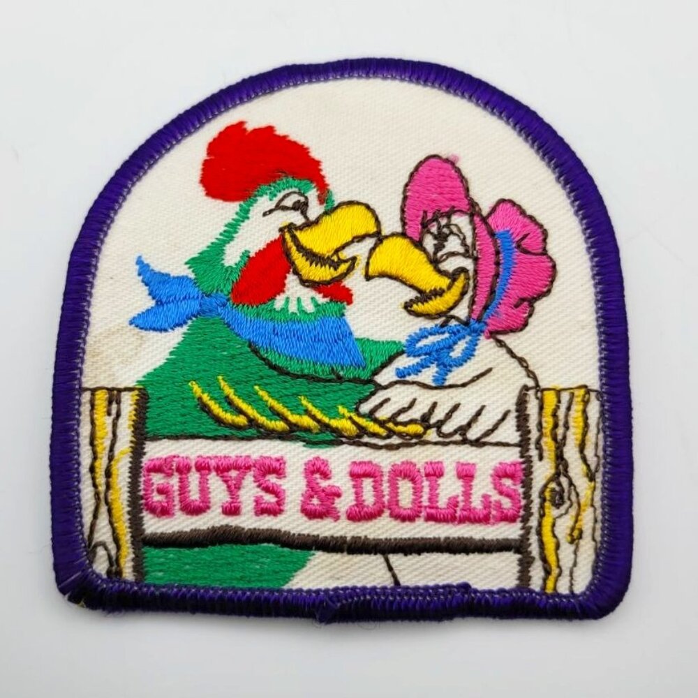 Girl Scout Badge Vintage Patch Brownie Retro Troop Guys Dolls Chicken Rooster
